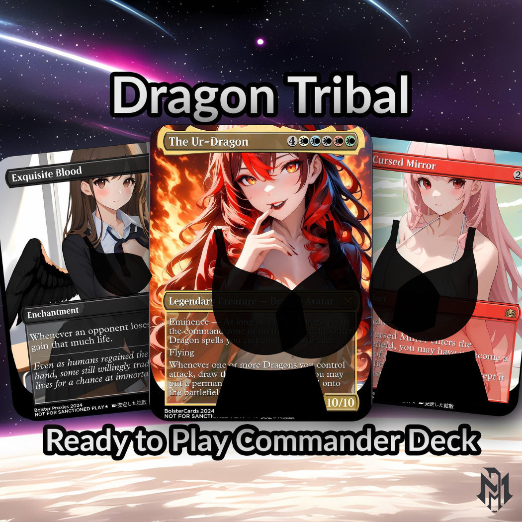 The Ur-Dragon Anime Style Waifu Commander Deck Special Edition MTG Proxy Deck High Quality Cards 108 Cards
