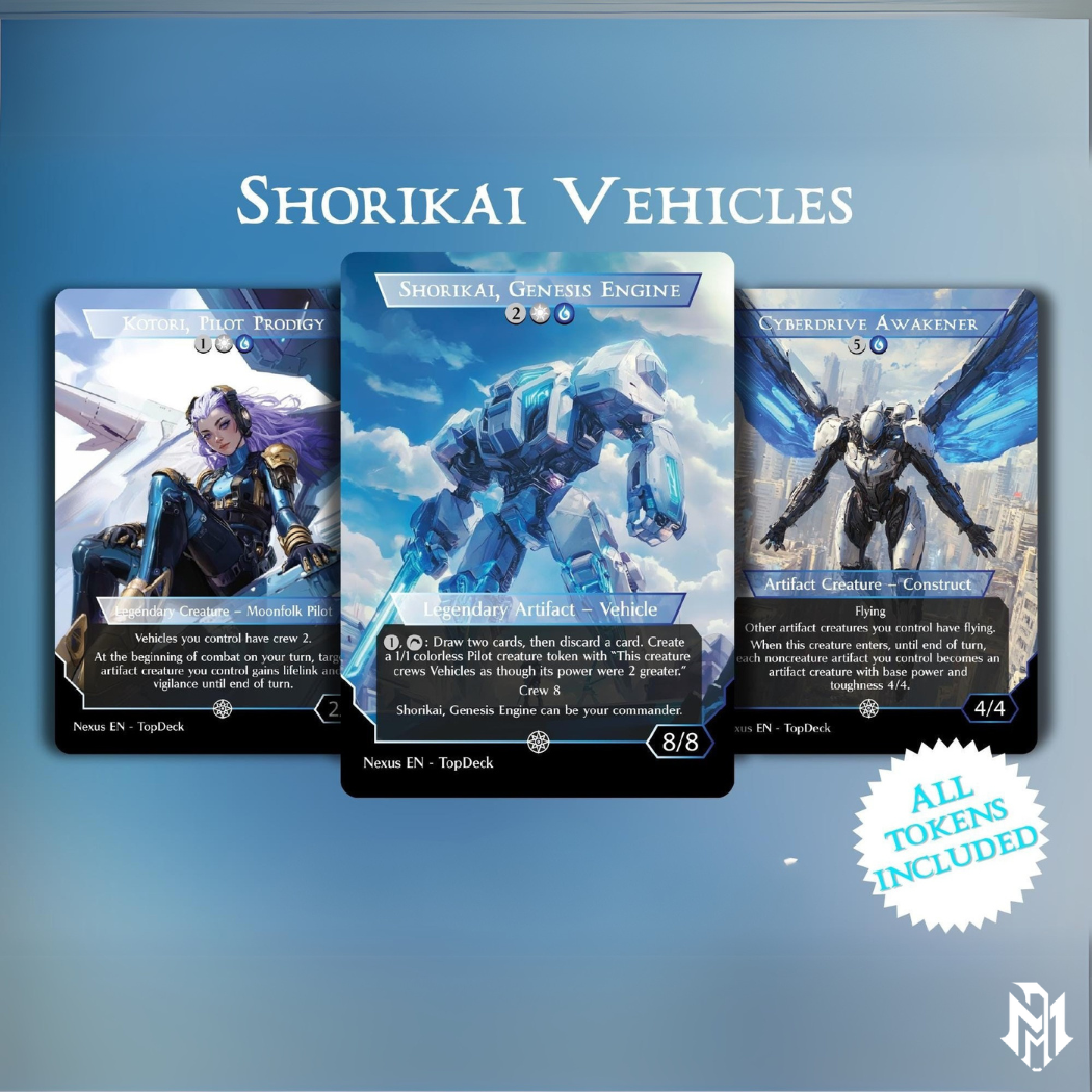 Shorikai Vehicles - Commander EDH Deck - With Tokens - MTG Full Proxy Deck, Altered Cards cEDH