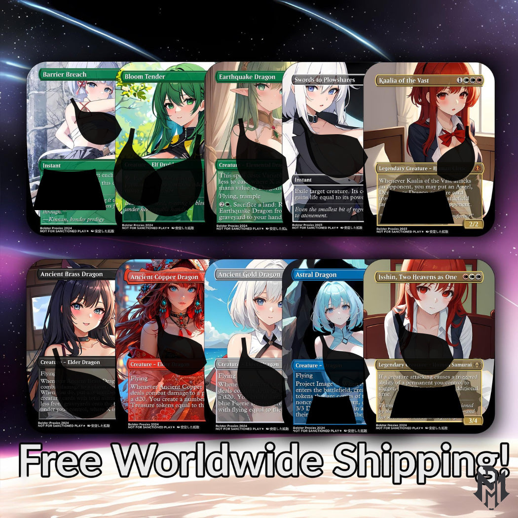 The Ur-Dragon Anime Style Waifu Commander Deck Special Edition MTG Proxy Deck High Quality Cards 108 Cards