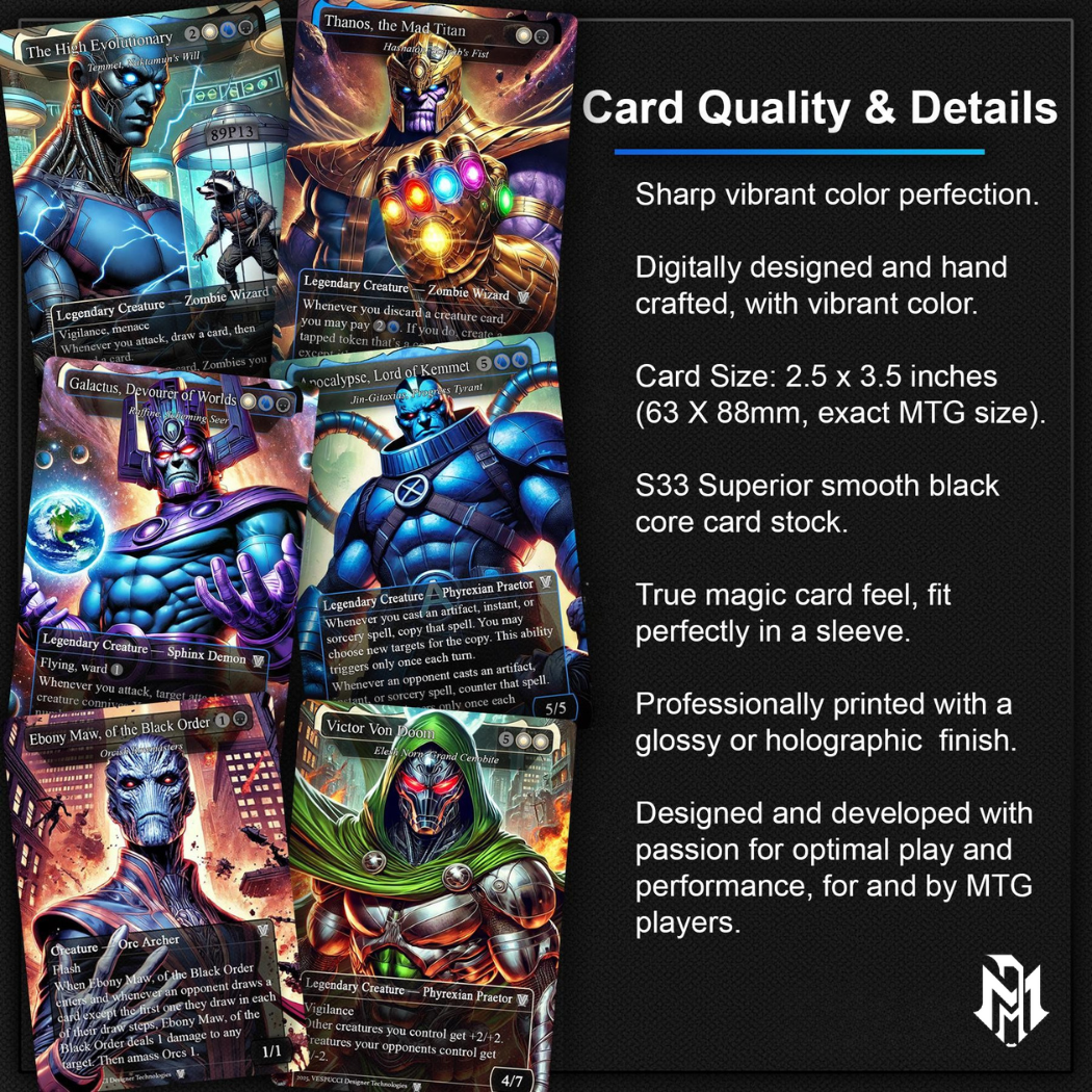 Hashaton the Scarab's Fist EDH Deck, 115 Cards, 15 Sideboard, Includes all major characters, Thanos and High Evolutionary Themed