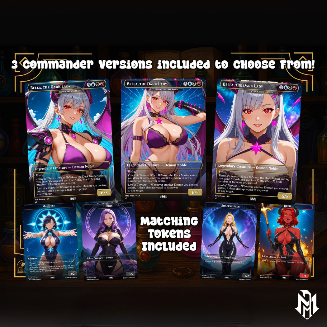 Demon Tribal Deck | Custom Deck | 105 Cards for Casual & Competitive Play | Anime Waifu Art | Succubus Demon Tribal Deck