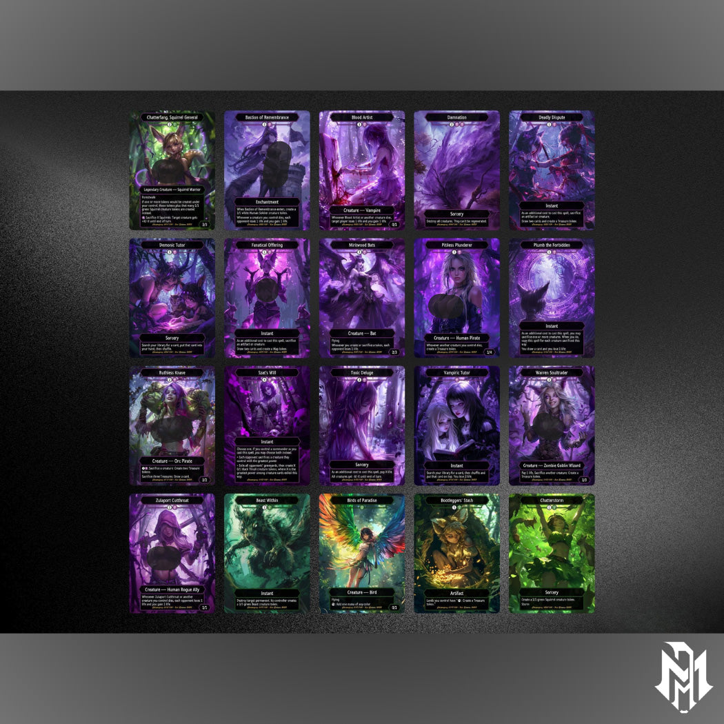 Chatterfang Commander Squirrel Deck – Custom Cards for Casual Play