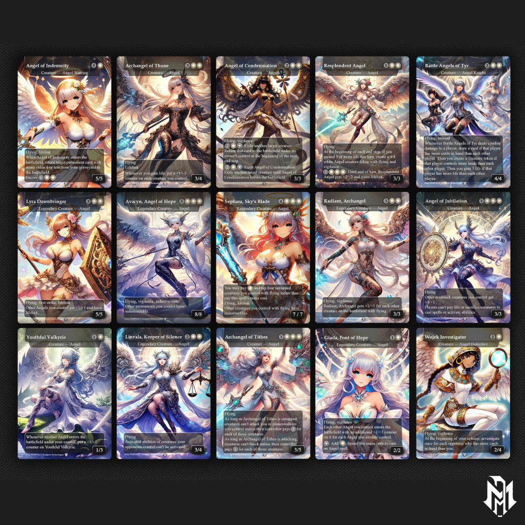 Angel Anime Complete Deck, Giada Anime Angel Complete Deck, 8 Bonus Cards – Giada Angel Tribal Custom Deck