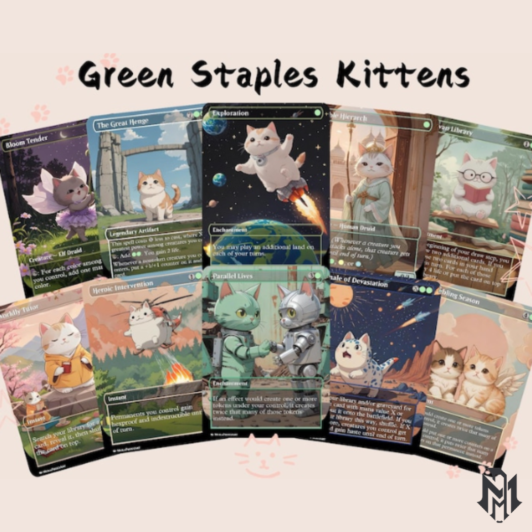 Green Commander Staples - Cute Proxy | Custom Alter Full Art Card | Commander EDH | MuraProxyArt