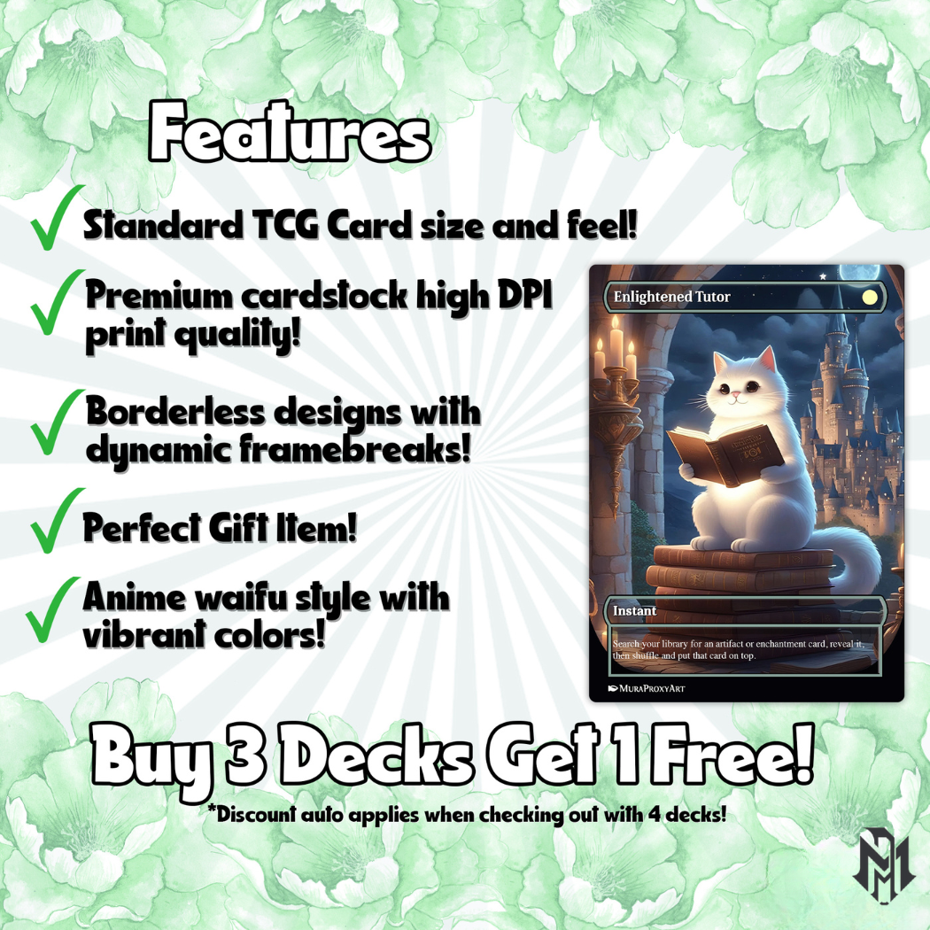 Millicent Spirit Tribal Proxy Commander Deck, 100 Cards + 6 Free Tokens | Cute Custom Full Art | MuraProxyArt