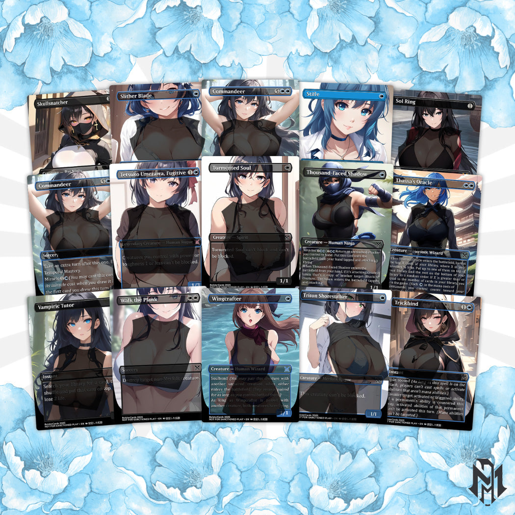 Yuriko, the Tiger's Shadow Anime Style Waifu Commander Deck Special Edition Custom Fanmade Deck High Quality Cards 108 Cards