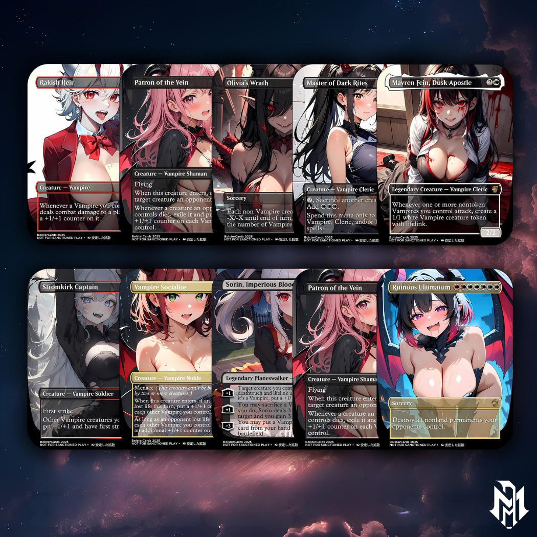 Edgar Markov Anime Style Waifu Tribal Commander Deck Special Edition Custom Fanmade Deck High Quality Cards 108 Cards