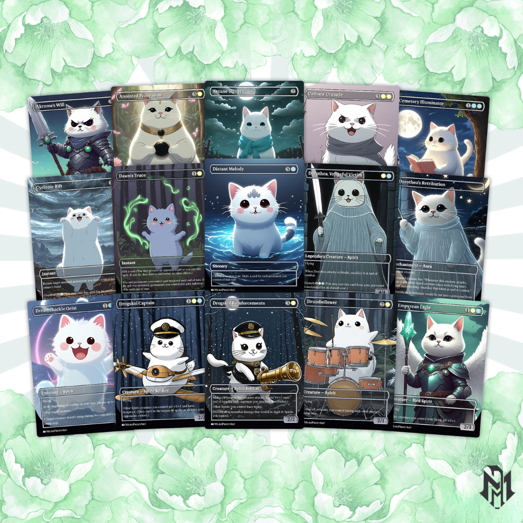 Millicent Spirit Tribal Proxy Commander Deck, 100 Cards + 6 Free Tokens | Cute Custom Full Art | MuraProxyArt