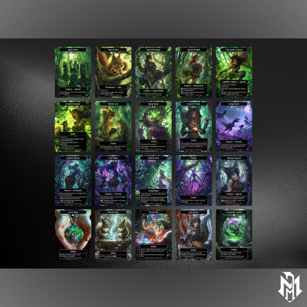 Chatterfang Commander Squirrel Deck – Custom Cards for Casual Play