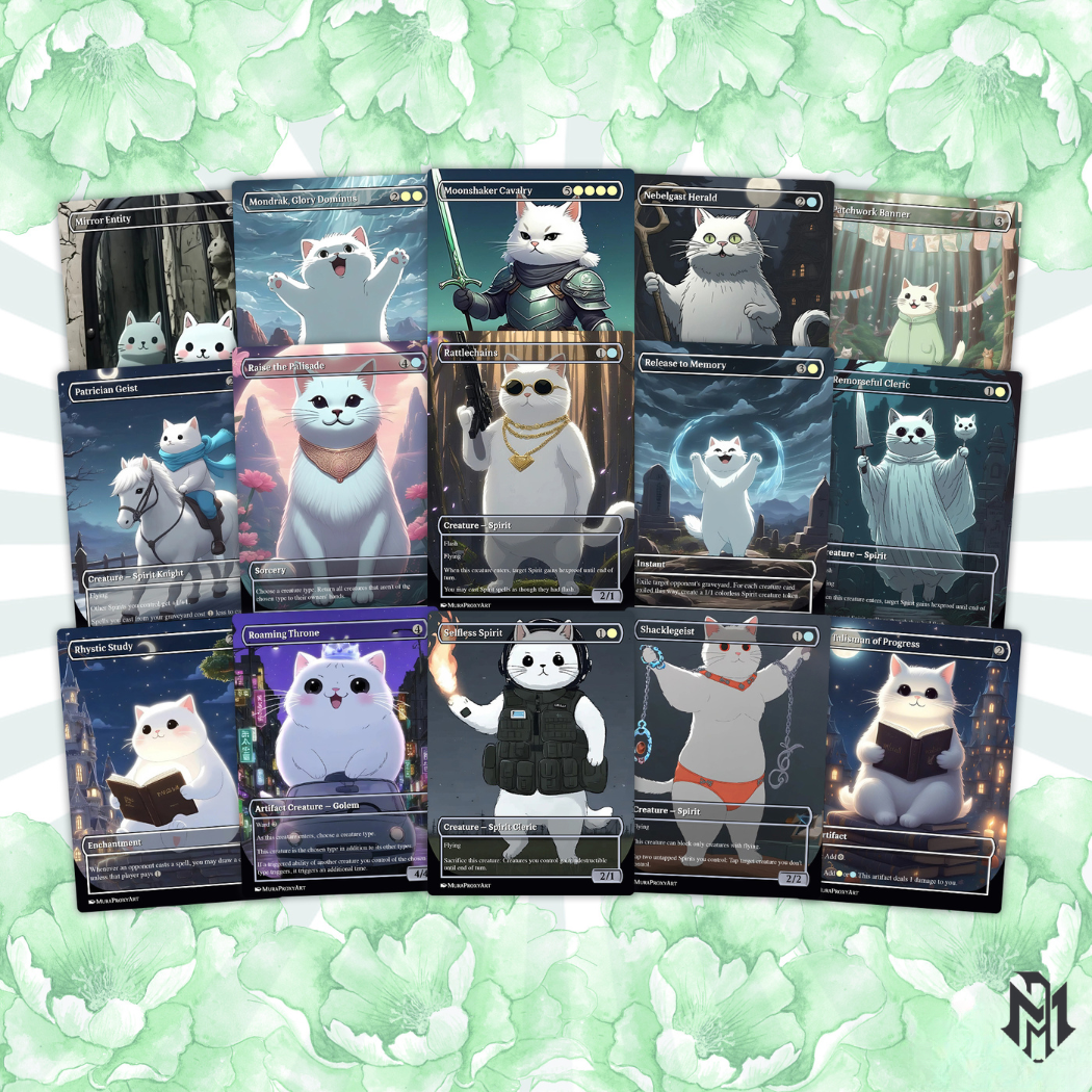 Millicent Spirit Tribal Proxy Commander Deck, 100 Cards + 6 Free Tokens | Cute Custom Full Art | MuraProxyArt