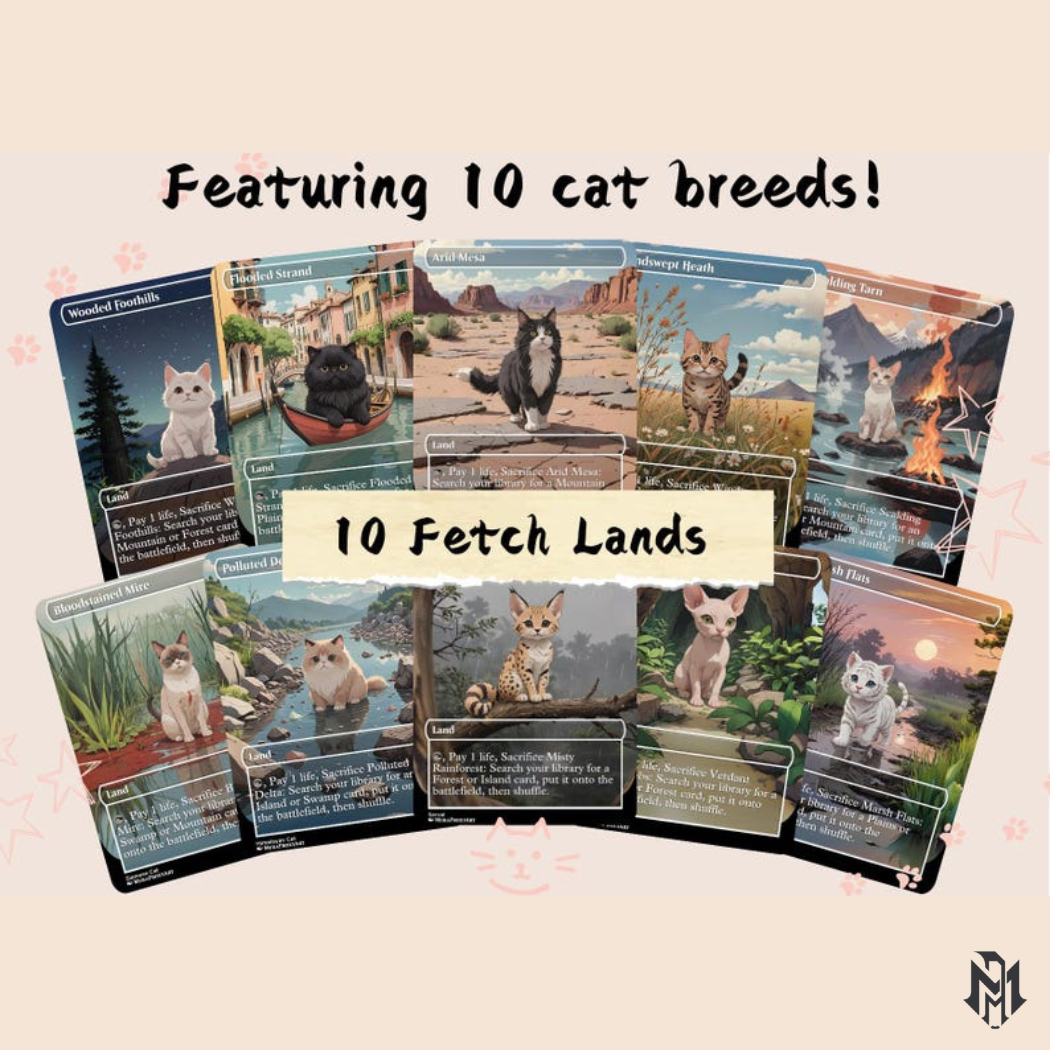 50 Land Bundle - Cute Proxy | Dual Bond Triome Fetch Shock | Custom Alter Full Art Card | Commander EDH | MuraProxyArt