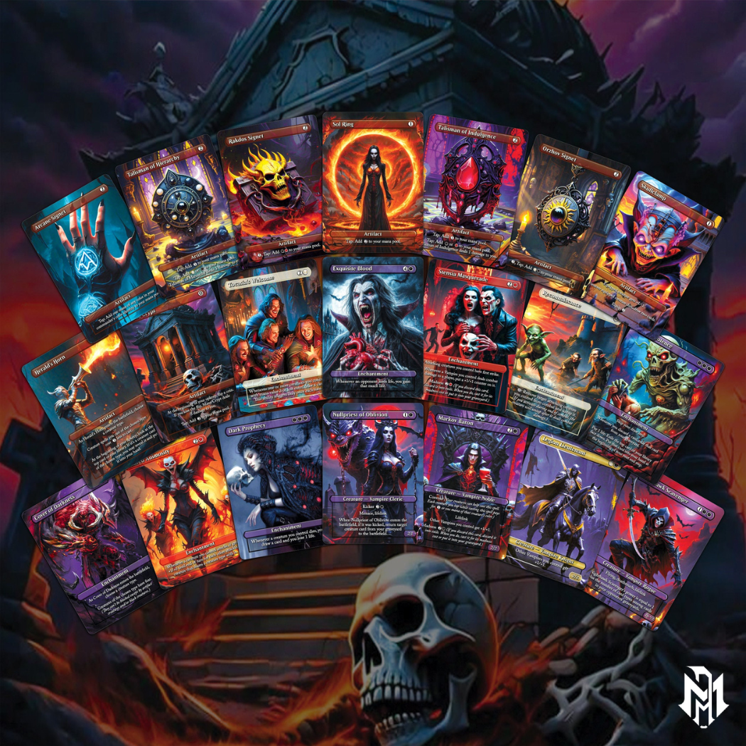 Vampire Commander Deck - Edgar Markov High Quality MTG Proxies for EDH, Full 100 Card Ready to Play Deck with Custom Art + Bonus