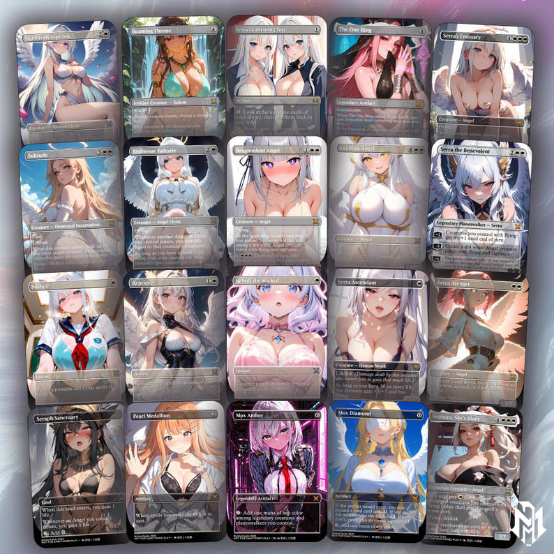 Giada, Font Of Hope Anime Style Waifu Tribal Commander Deck Special Edition Custom Fanmade Deck Art For EDH High Quality Cards 108 Cards