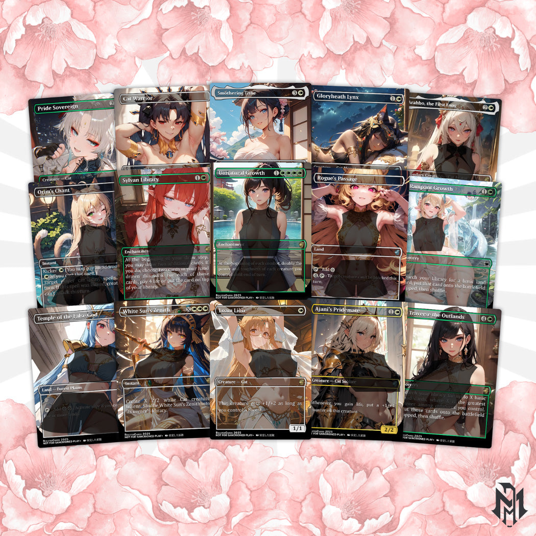 Arahbo, Roar of the World Anime Style Waifu Tribal Commander Deck Special Edition Custom Fanmade Deck High Quality Cards 108 Cards