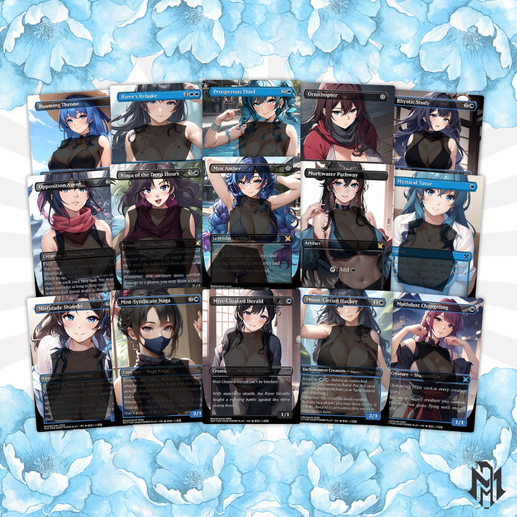 Yuriko, the Tiger's Shadow Anime Style Waifu Commander Deck Special Edition Custom Fanmade Deck High Quality Cards 108 Cards