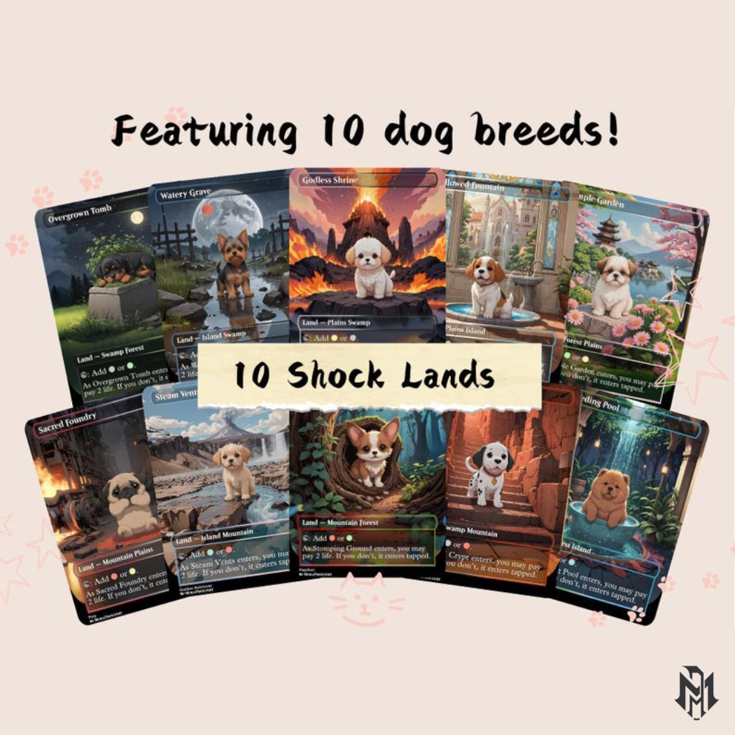 50 Land Bundle - Cute Proxy | Dual Bond Triome Fetch Shock | Custom Alter Full Art Card | Commander EDH | MuraProxyArt