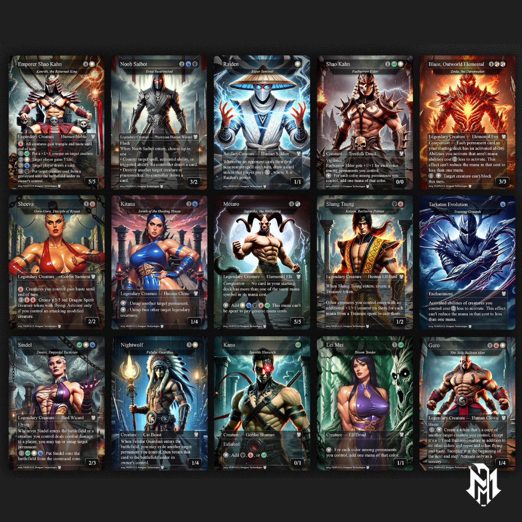 Marvel vs Mortal Kombat, Duel Decks, 2 EDH Decks, Kenrith the Returned King vs Captain America EDH Deck, 216 Total Proxy Cards