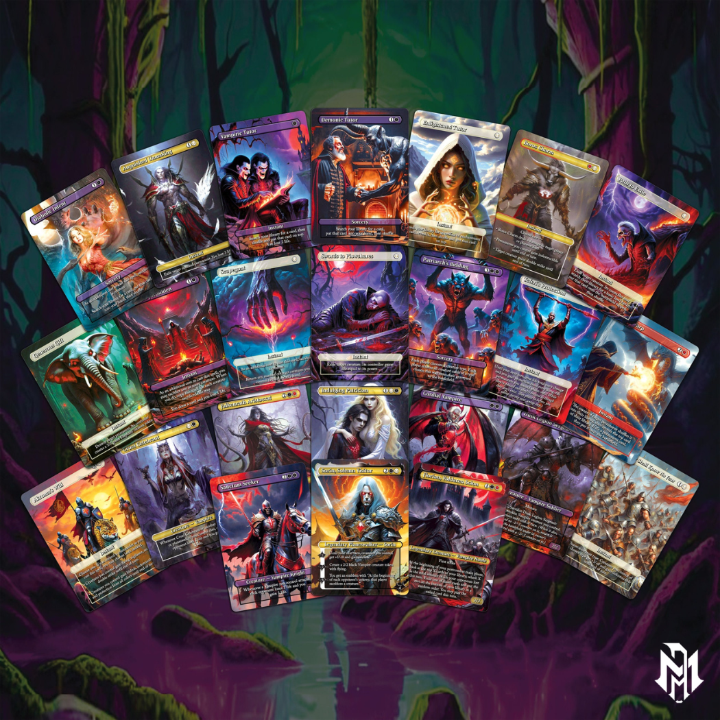 Vampire Commander Deck - Edgar Markov High Quality MTG Proxies for EDH, Full 100 Card Ready to Play Deck with Custom Art + Bonus