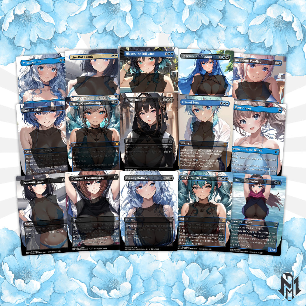 Yuriko, the Tiger's Shadow Anime Style Waifu Commander Deck Special Edition Custom Fanmade Deck High Quality Cards 108 Cards