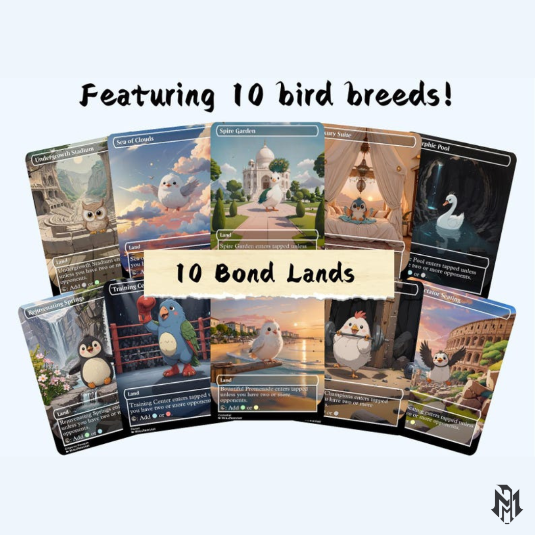 50 Land Bundle - Cute Proxy | Dual Bond Triome Fetch Shock | Custom Alter Full Art Card | Commander EDH | MuraProxyArt