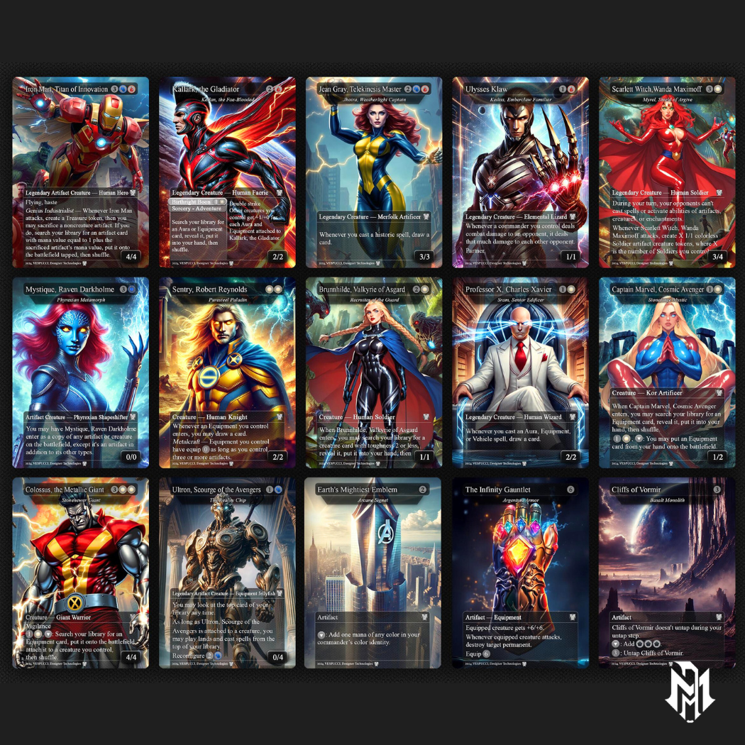 Marvel vs Mortal Kombat, Duel Decks, 2 EDH Decks, Kenrith the Returned King vs Captain America EDH Deck, 216 Total Proxy Cards