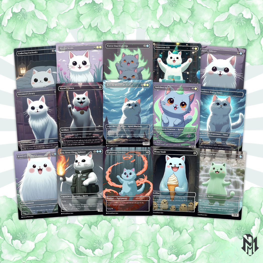 Millicent Spirit Tribal Proxy Commander Deck, 100 Cards + 6 Free Tokens | Cute Custom Full Art | MuraProxyArt