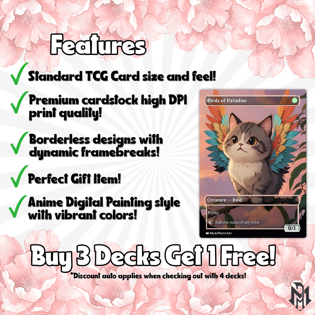 Storm, Force of Nature Proxy Commander Deck, 100 Cards + 8 Free Tokens | Cute Custom Full Art | MuraProxyArt
