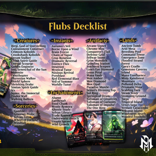 Flubs Commander Deck Flubs, the Fool CEDH Custom MTG Cards, Proxy Cards, Complete EDH Deck, Premium Quality