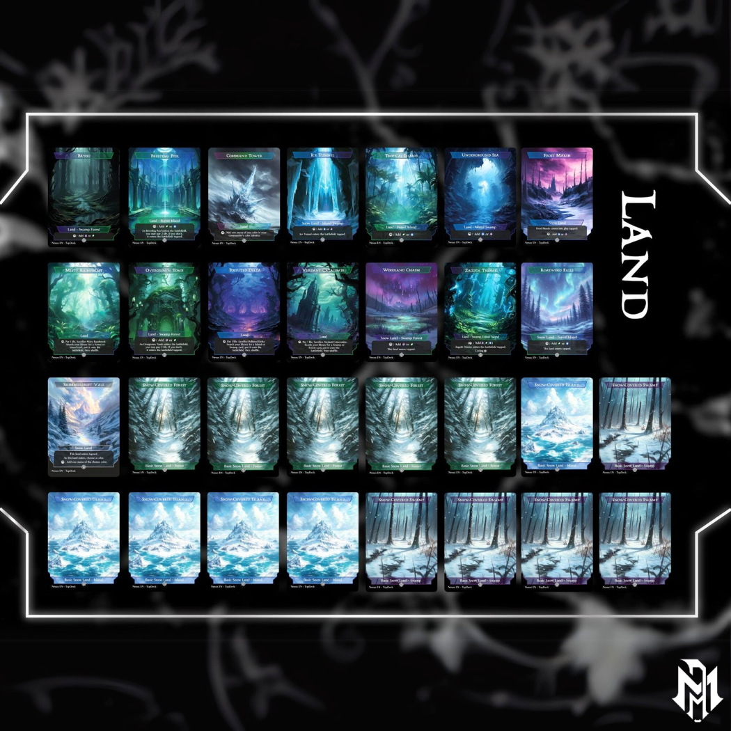 Jorn Deep Winter - Commander EDH Deck - With Tokens - MTG Full Proxy Deck, Altered Cards cEDH