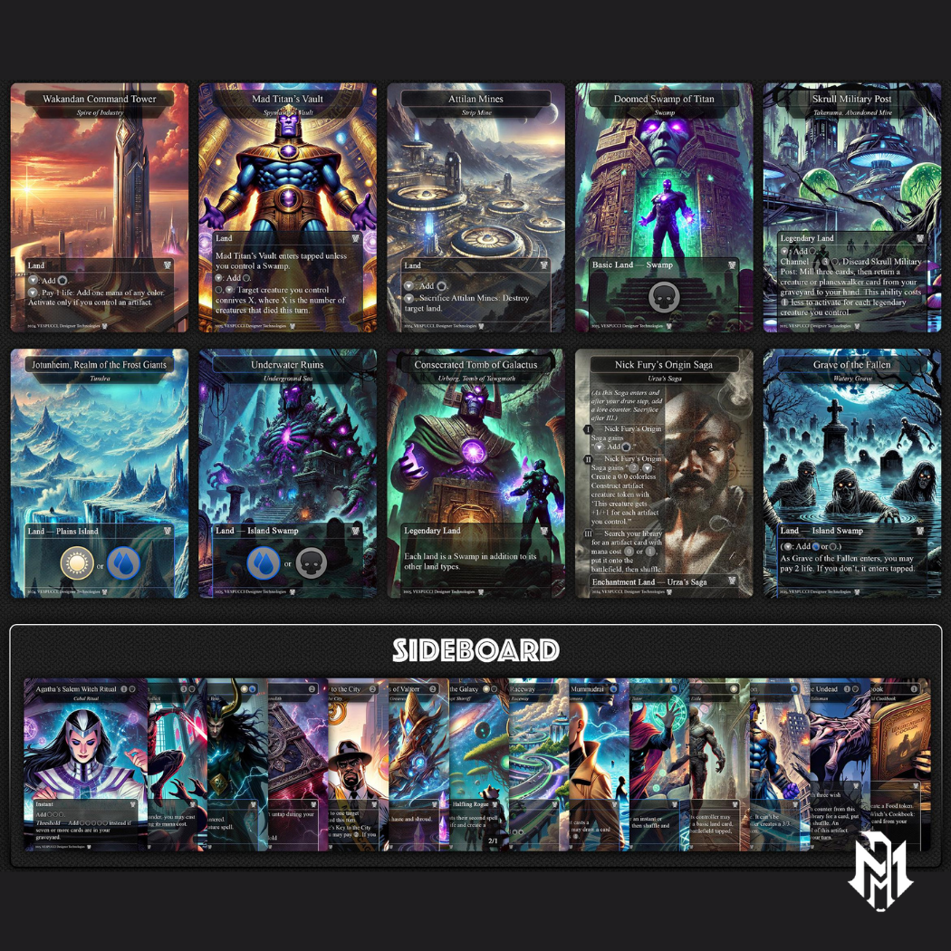 Hashaton the Scarab's Fist EDH Deck, 115 Cards, 15 Sideboard, Includes all major characters, Thanos and High Evolutionary Themed
