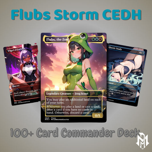 Flubs Commander Deck Flubs, the Fool CEDH Custom MTG Cards, Proxy Cards, Complete EDH Deck, Premium Quality
