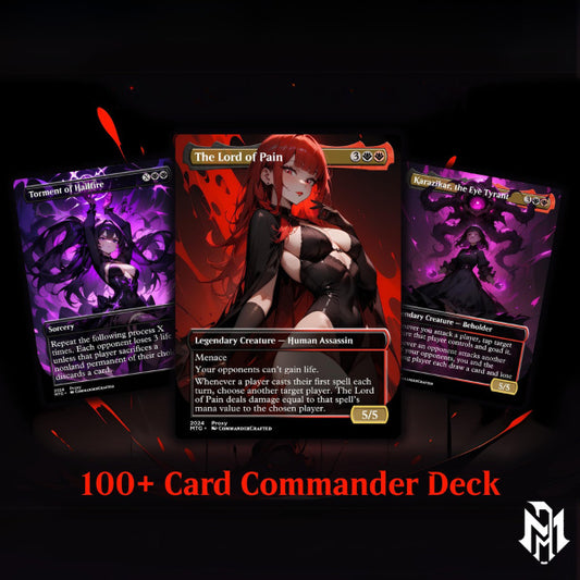Burn Commander Deck The Lord of Pain Complete EDH Deck Proxy Deck