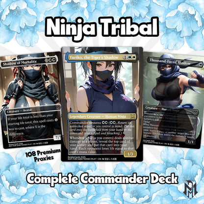 Yuriko, the Tiger's Shadow Anime Style Waifu Commander Deck Special Edition Custom Fanmade Deck High Quality Cards 108 Cards