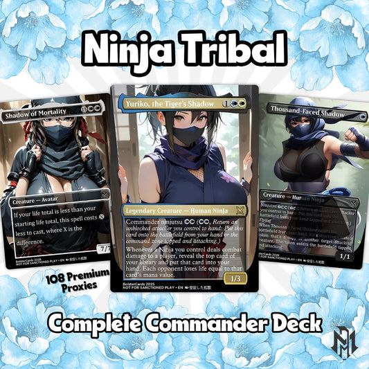 Yuriko, the Tiger's Shadow Anime Style Waifu Commander Deck Special Edition Custom Fanmade Deck High Quality Cards 108 Cards