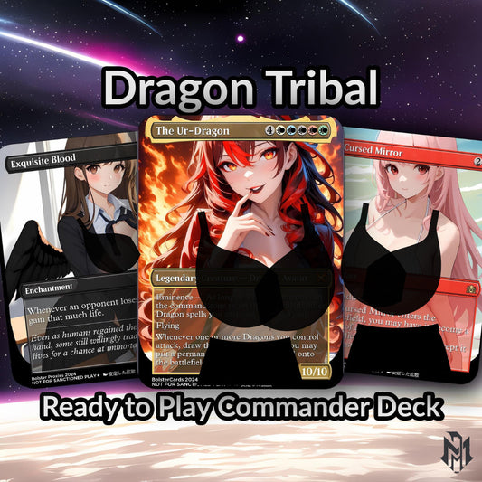 The Ur-Dragon Anime Style Waifu Commander Deck Special Edition MTG Proxy Deck High Quality Cards 108 Cards