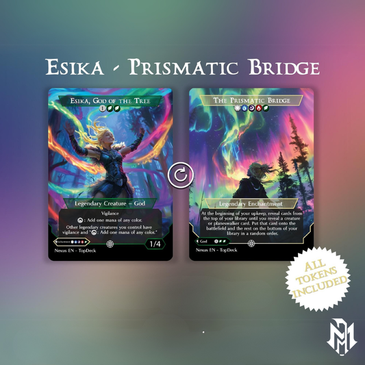 Esika Prismatic Bridge - Commander EDH Deck - With Tokens - MTG Full Proxy Deck, Altered Cards cEDH