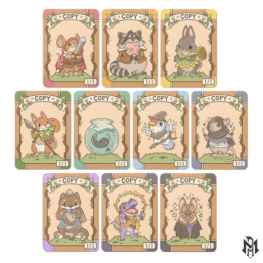 Set of 10 Bloomburrow 1/1 Copy Tokens // Illustrated Cards for Magic the Gathering