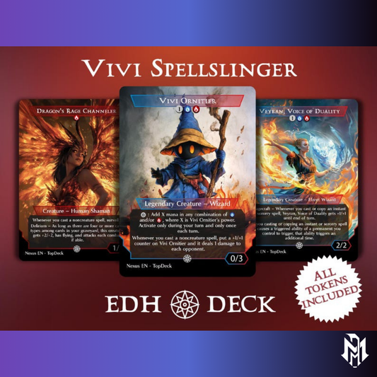 Vivi Spellslinger - Commander EDH Deck - With Tokens - MTG Full Proxy Deck, Altered Cards cEDH