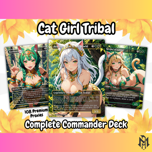 Cat Tribal MTG Proxy Commander Deck