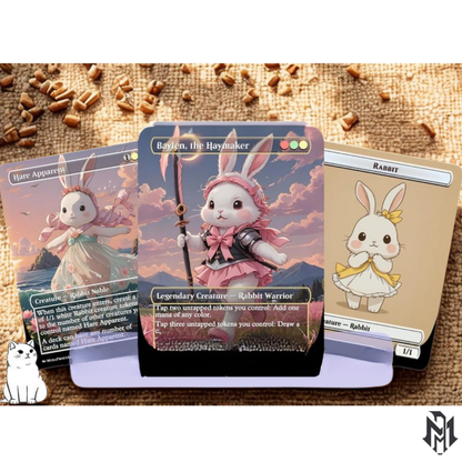 Baylen Hare Apparent Proxy Commander Deck, 100 Cards + 8 Free Tokens | Cute Custom Full Art | MuraProxyArt