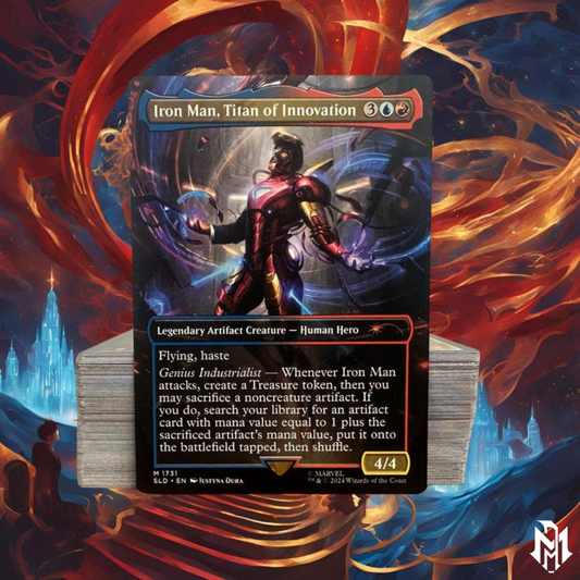 MTG Commander Deck EDH Deck Iron Man, Titan of Innovation 100 Magic Cards Custom Deck Izzet Artifacts Marvel
