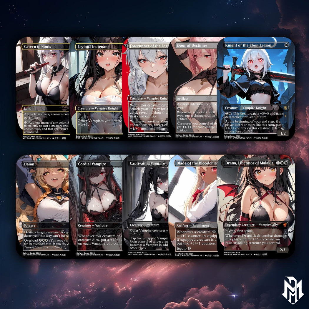 Edgar Markov Anime Style Waifu Tribal Commander Deck Special Edition Custom Fanmade Deck High Quality Cards 108 Cards