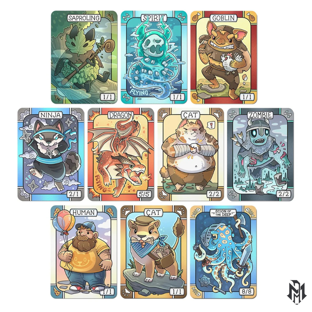 Set of 10 Foundations Tokens // Illustrated Cards for Magic the Gathering