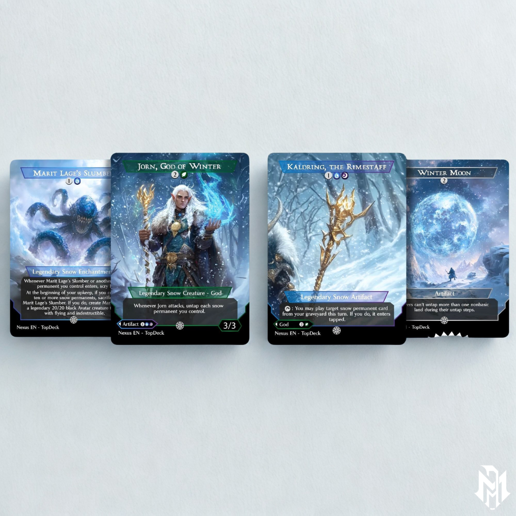 Jorn Deep Winter - Commander EDH Deck - With Tokens - MTG Full Proxy Deck, Altered Cards cEDH