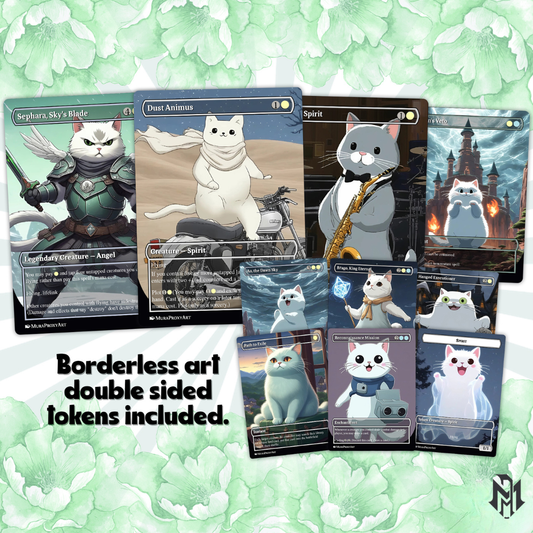 Millicent Spirit Tribal Proxy Commander Deck, 100 Cards + 6 Free Tokens | Cute Custom Full Art | MuraProxyArt