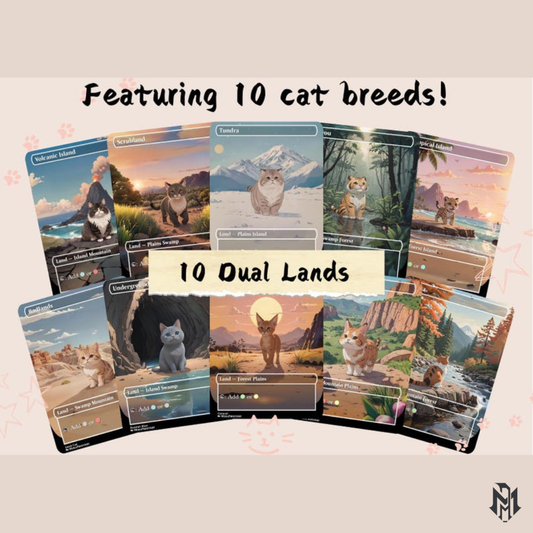 50 Land Bundle - Cute Proxy | Dual Bond Triome Fetch Shock | Custom Alter Full Art Card | Commander EDH | MuraProxyArt
