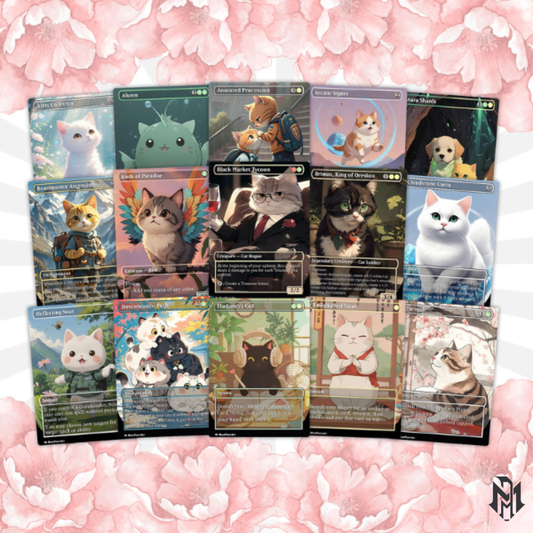 Rin and Sri Cat Dog Proxy Commander EDH Deck, 100 Cards + 8 Free Tokens | Cute Custom Full Art | MuraProxyArt