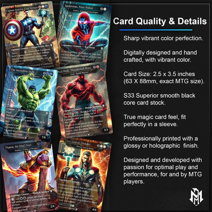 Marvel vs Mortal Kombat, Duel Decks, 2 EDH Decks, Kenrith the Returned King vs Captain America EDH Deck, 216 Total Proxy Cards