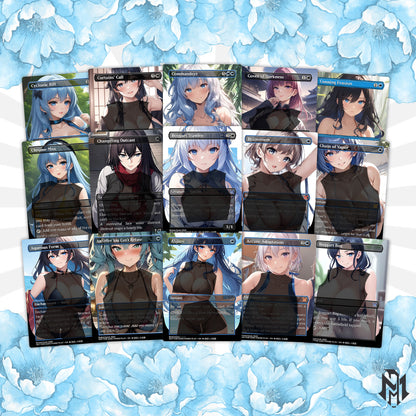 Yuriko, the Tiger's Shadow Anime Style Waifu Commander Deck Special Edition Custom Fanmade Deck High Quality Cards 108 Cards
