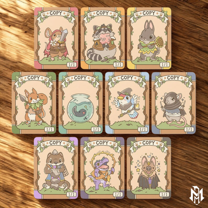 Set of 10 Bloomburrow 1/1 Copy Tokens // Illustrated Cards for Magic the Gathering